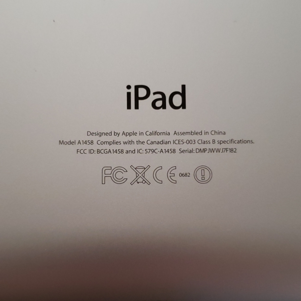 iPad Model #1458 - Picture 8 of 8